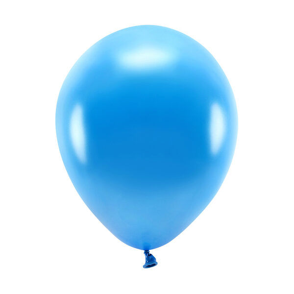 Balony Eco 26cm metalizowane, niebieski (1 op. / 10 szt.)