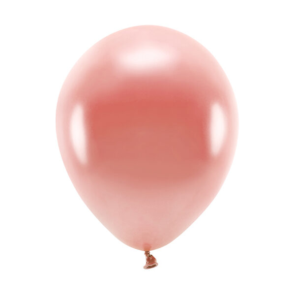Balony Eco 26cm metalizowane, różowe złoto (1 op. / 10 szt.)