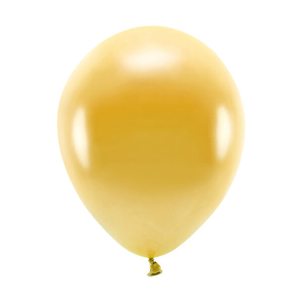 Balony Eco 26cm metalizowane, złoty (1 op. / 100 szt.)