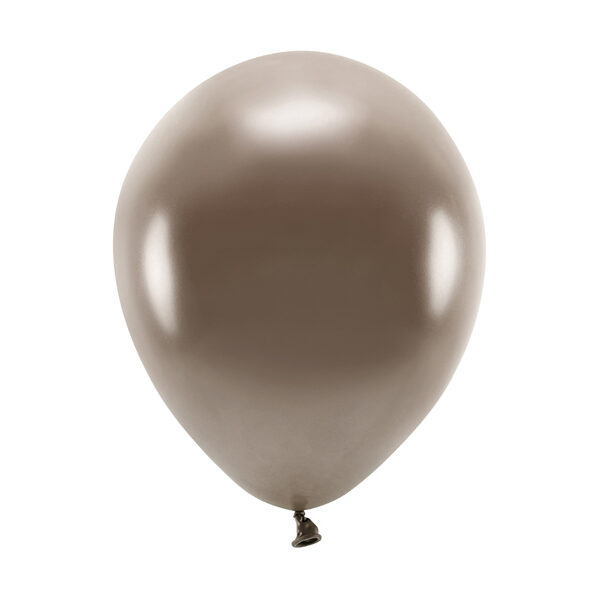 Balony Eco 26cm metalizowane, brązowy (1 op. / 10 szt.)