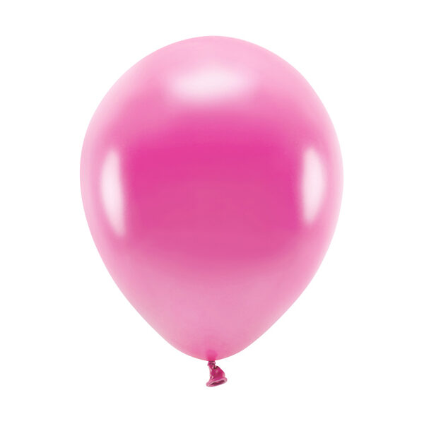 Balony Eco 26cm metalizowane, fuksja (1 op. / 100 szt.)