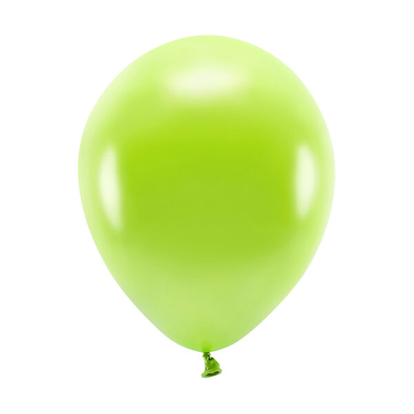 Balony Eco 26cm metalizowane, zielone jabłuszko (1 op. / 100 szt.)