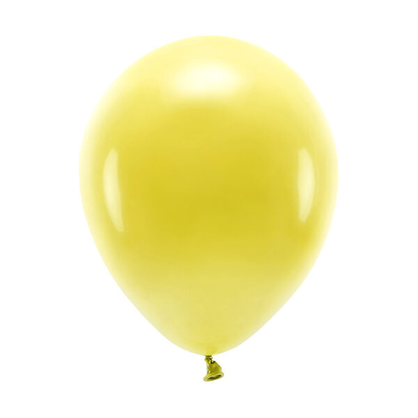 Balony Eco 26cm pastelowe, ciemny żółty (1 op. / 100 szt.)