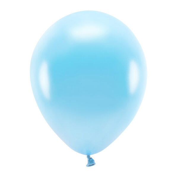 Balony Eco 30cm metalizowane, jasny niebieski (1 op. / 10 szt.)