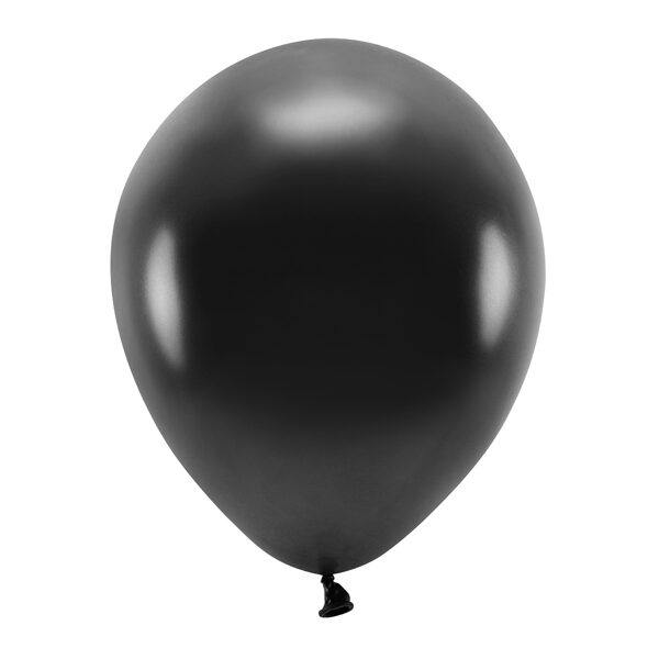 Balony Eco 30cm metalizowane, czarny (1 op. / 100 szt.)