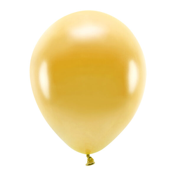 Balony Eco 30cm metalizowane, złoty (1 op. / 10 szt.)