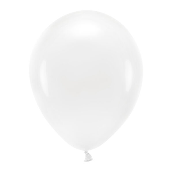 Balony Eco 30cm pastelowe, biały (1 op. / 10 szt.)