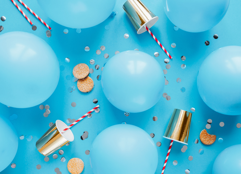 Balony Eco 30cm pastelowe, błękit (1 op. / 10 szt.) - obrazek 2