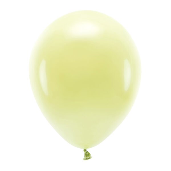 Balony Eco 30cm pastelowe, jasny żółty (1 op. / 10 szt.)