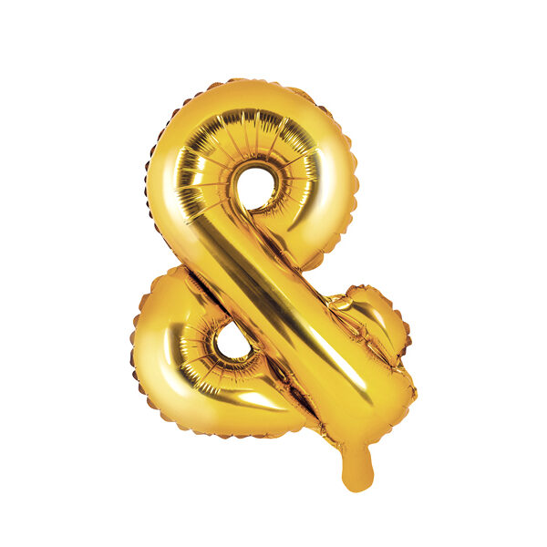 Balon foliowy &, 35cm, złoty