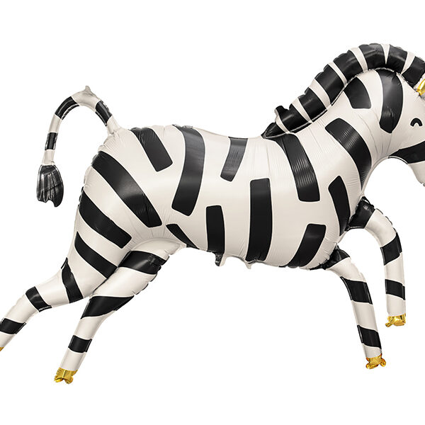 Balon foliowy Zebra, 115x85 cm, mix