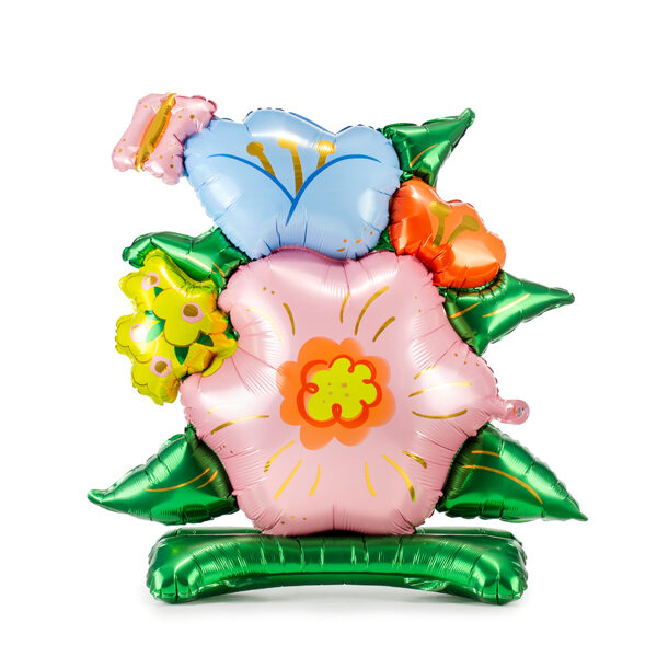 Stojący balon foliowy Kwiaty, 100x116cm, mix