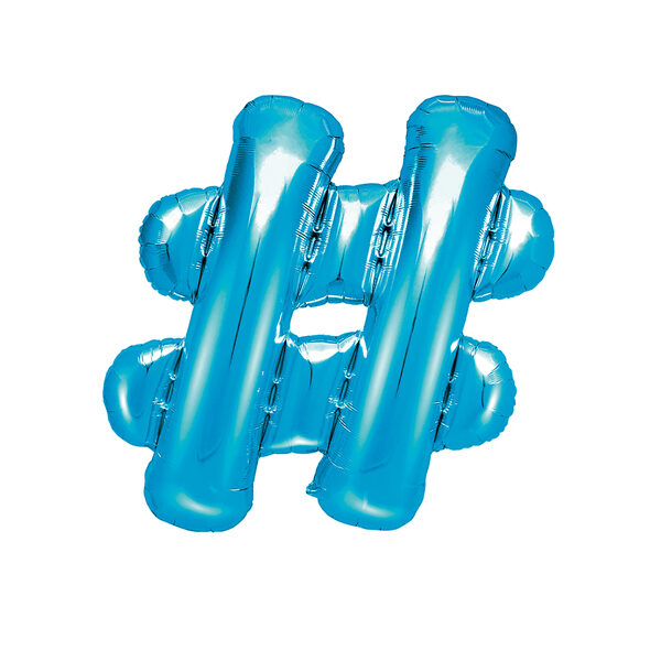 Balon foliowy #, 35cm, niebieski