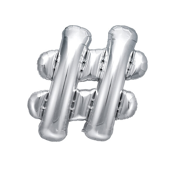 Balon foliowy #, 35cm, srebrny