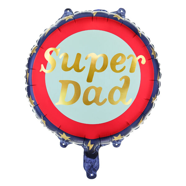Balon foliowy Super Dad, 45 cm, mix