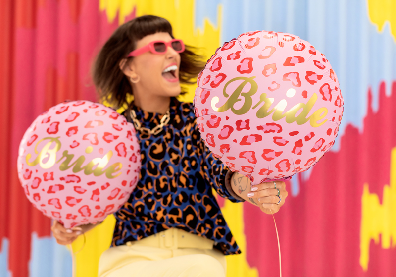 Balon foliowy Bride 45 cm, mix - obrazek 3