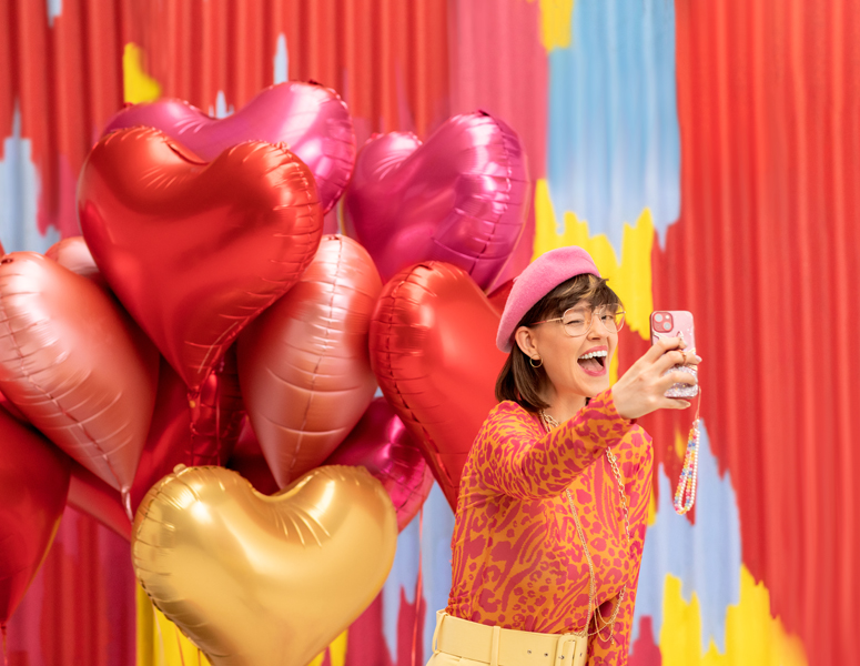 Balon foliowy Serce, 75x64,5 cm, czerwony - obrazek 5