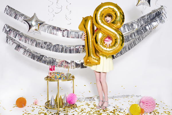 Balon foliowy Cyfra ''8'', 86cm, złoty - obrazek 4