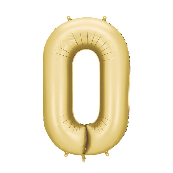 Balon foliowy Cyfra '0', 86cm, złoty