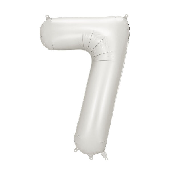 Balon foliowy Cyfra ''7'', 86cm, srebrny