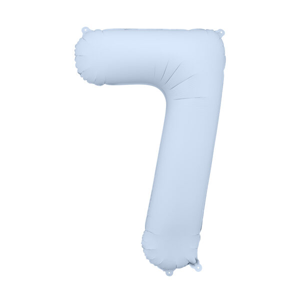 Balon foliowy Cyfra '7', 86cm, mglisty niebieski
