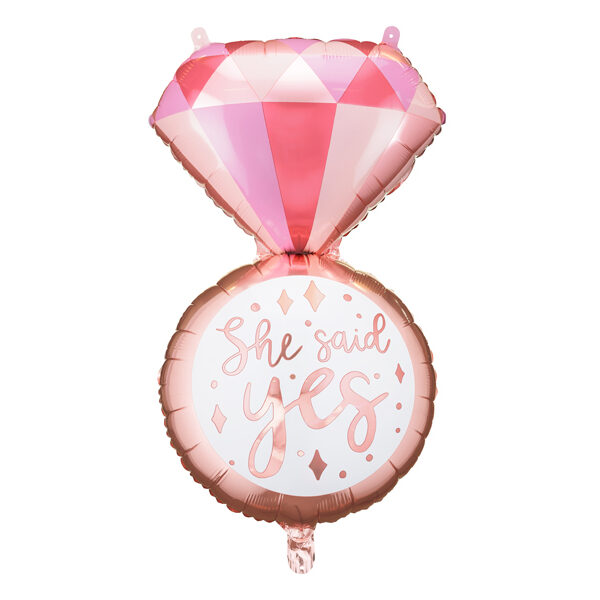 Balon foliowy Pierścionek, 41x72 cm, mix