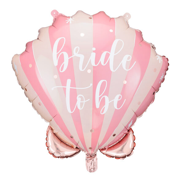 Balon foliowy Muszelka Bride to be, 52x50 cm, mix