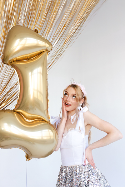 Balon foliowy Penis, 55,5x112 cm, złoty - obrazek 2