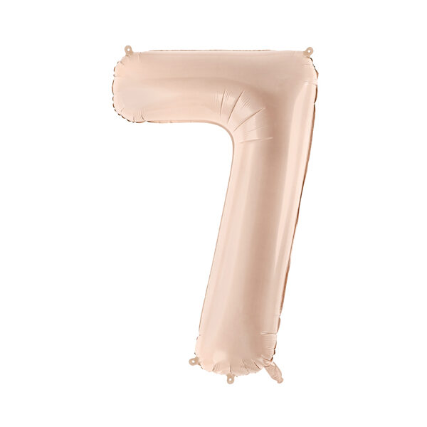 Balon foliowy Cyfra ''7'', 72cm, c. beż