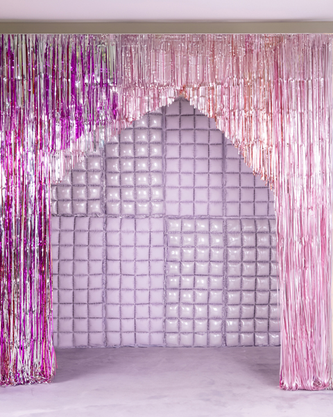 Balon foliowy kurtyna dwustronna, fioletowy, 55 x 110 cm - obrazek 2