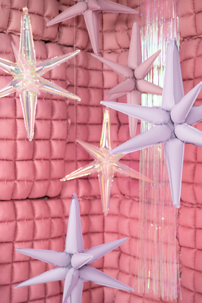 Balon foliowy kurtyna, różowe ombre, 72x143 cm - obrazek 4