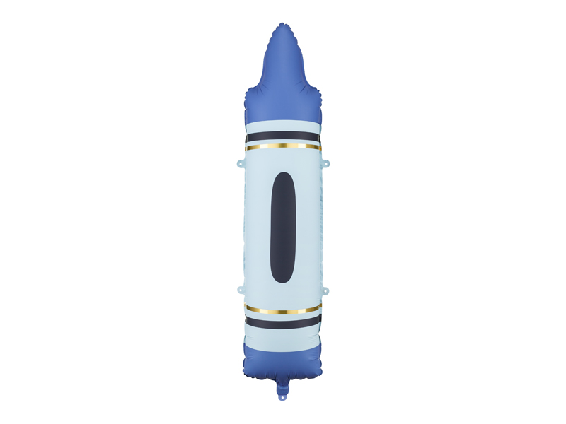 Balony foliowe Kredki, niebieska, 23x104 cm