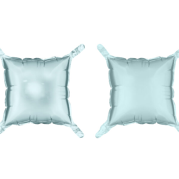 Balon foliowy kurtyna dwustronna Kwadrat, mglisty niebieski, 35 x 35 cm (1 op. / 4 szt.)