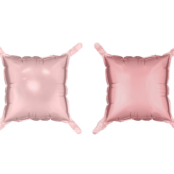 Balon foliowy kurtyna dwustronna Kwadrat, brudny róż, 35 x 35 cm (1 op. / 4 szt.)