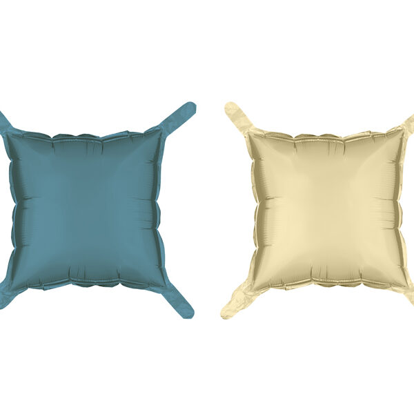 Balon foliowy kurtyna dwustronna Kwadrat, beżowo-granatowy, 35 x 35 cm (1 op. / 4 szt.)