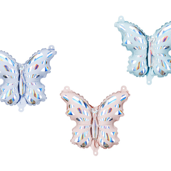 Balony foliowe do girland Motyle, mix, 19x23 cm (1 op. / 3 szt.)