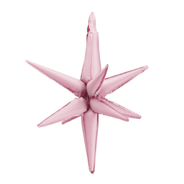 Balon foliowy Gwiazda 3D, 70cm, jasny różowy