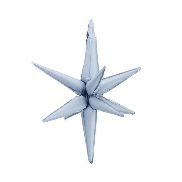 Balon foliowy Gwiazda 3D, 70cm, mglisty niebieski