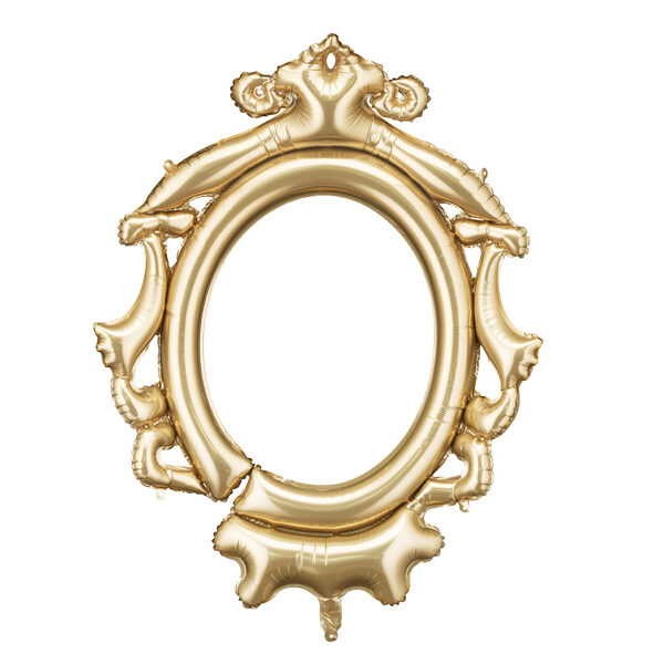 Balon foliowy Ramka, 78x95 cm, złoty