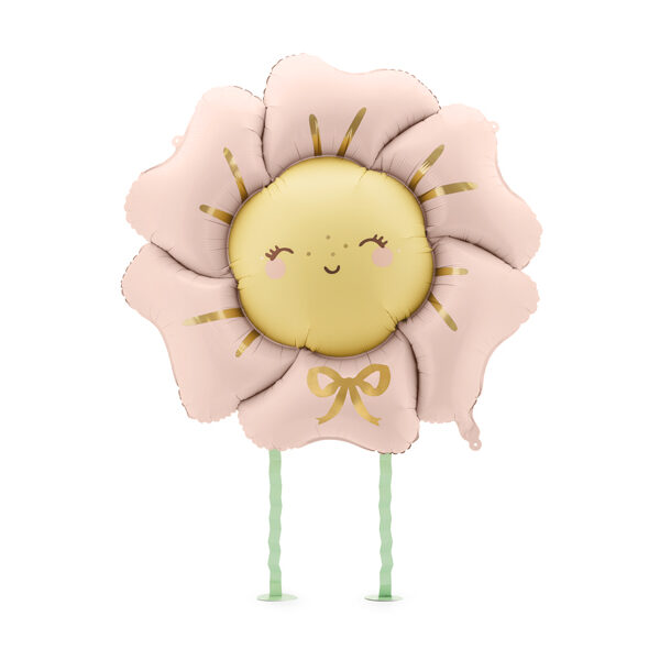 Balon foliowy Kwiatek, 104x104 cm, rumiany różowy