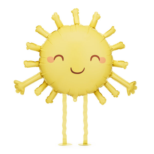 Balon foliowy Słoneczko, 91x77 cm, żółty