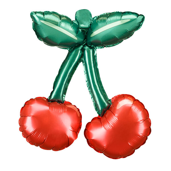 Balony foliowe do girland Wisienki, 28x31 cm, mix (1 op. / 3 szt.)