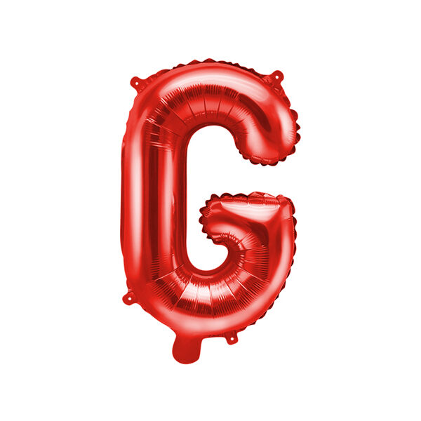 Balon foliowy Litera ''G'', 35cm, czerwony