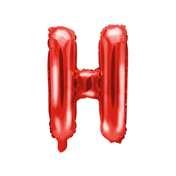 Balon foliowy Litera ''H'', 35cm, czerwony
