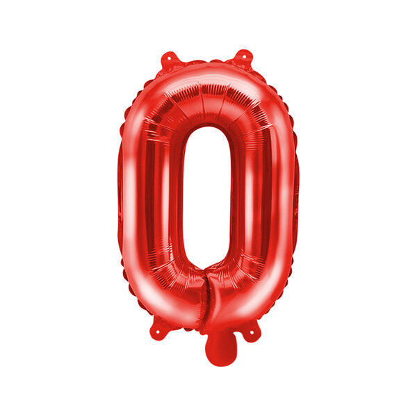 Balon foliowy Litera ''O'', 35cm, czerwony