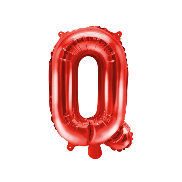 Balon foliowy Litera ''Q'', 35cm, czerwony
