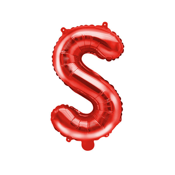 Balon foliowy Litera ''S'', 35cm, czerwony