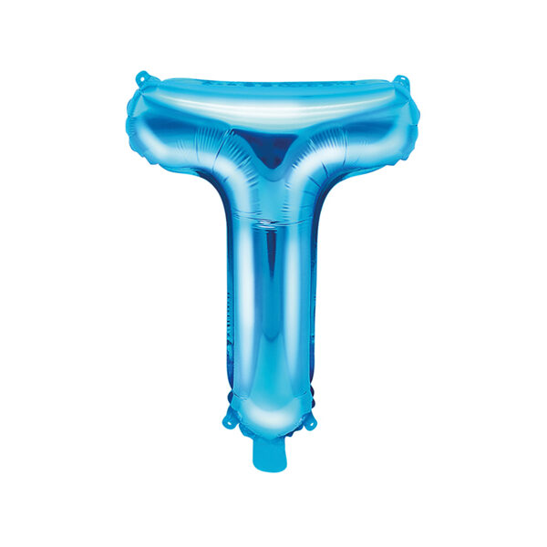 Balon foliowy Litera ''T'', 35cm, niebieski