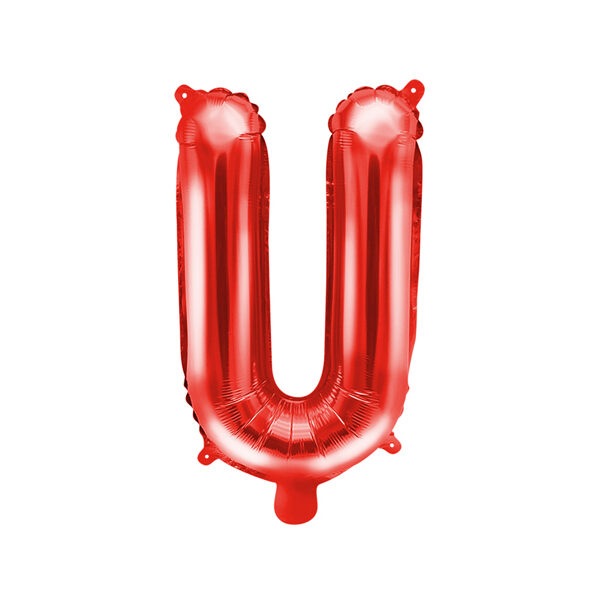 Balon foliowy Litera ''U'', 35cm, czerwony