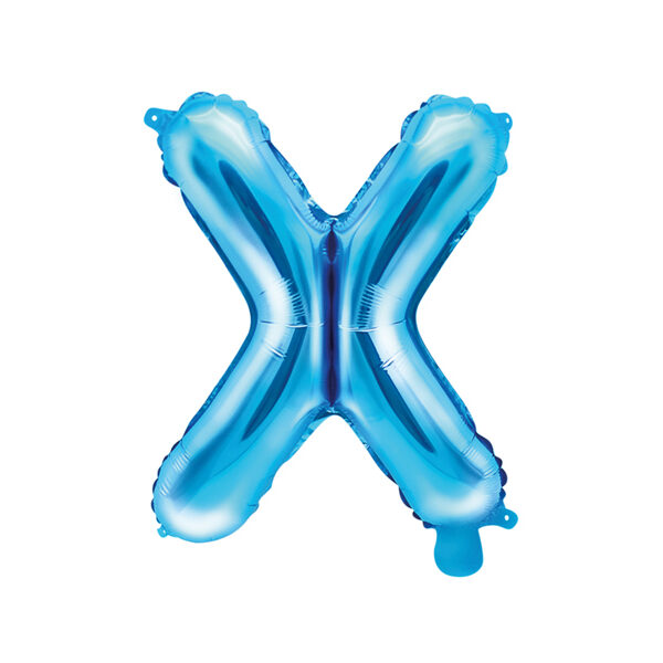Balon foliowy Litera ''X'', 35cm, niebieski